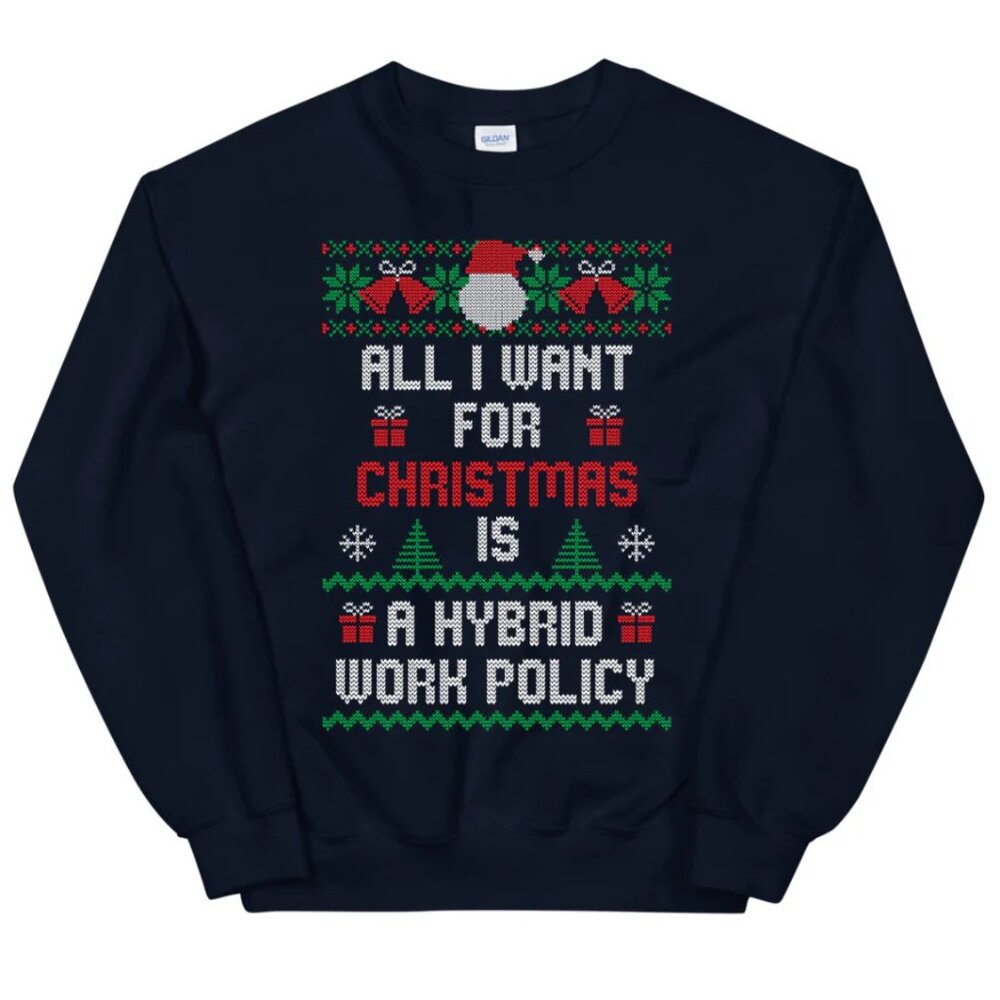 Litquidity "Ugly" Christmas Sweater in Navy